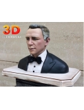 Busto 3d personalizado tamao natural