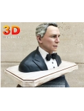 Busto 3d personalizado tamao natural